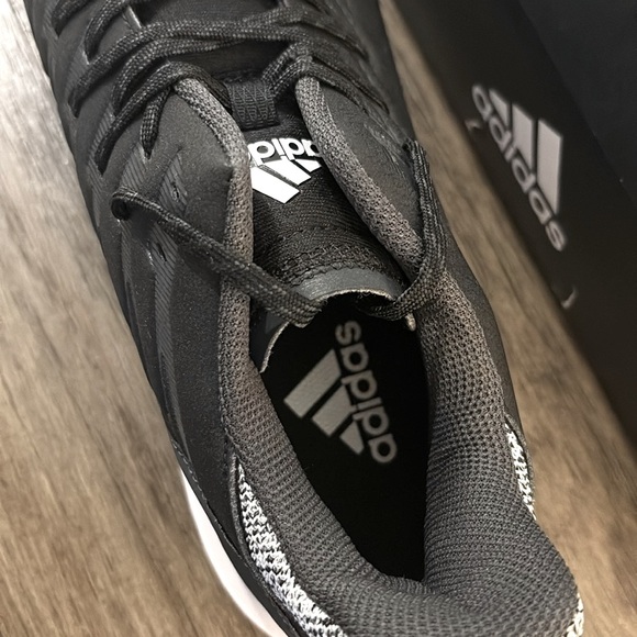 NEW [Adidas] Icon Bounce Metal Baseball Cleats Black/White/Carbon Mens Sz 14.0 - Picture 10 of 15